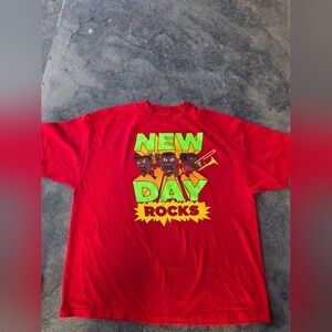 WWE Red Graphic Tee - New Day Rocks Size 3X